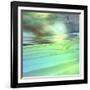 Aqua Dunes-Mindy Sommers-Framed Giclee Print