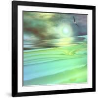 Aqua Dunes-Mindy Sommers-Framed Giclee Print