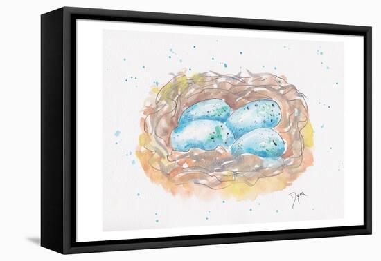 Aqua Eggs-Beverly Dyer-Framed Stretched Canvas