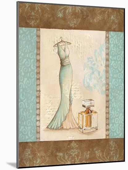 Aqua Fashion I-Sophie Devereux-Mounted Art Print