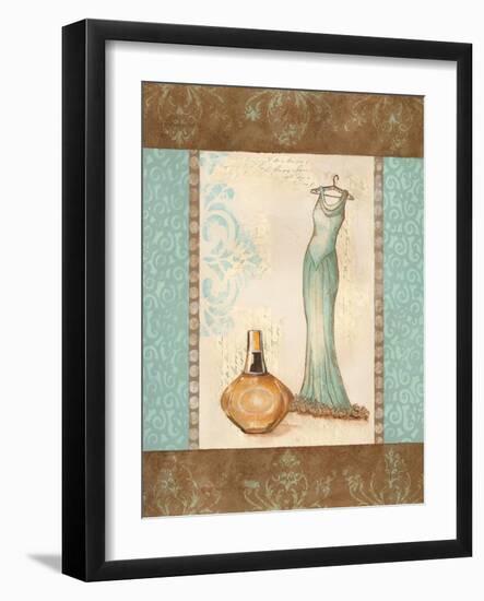 Aqua Fashion II-Sophie Devereux-Framed Art Print