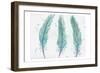 Aqua Feathers-Beverly Dyer-Framed Premium Giclee Print