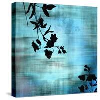 Aqua Floral II-James Burghardt-Stretched Canvas