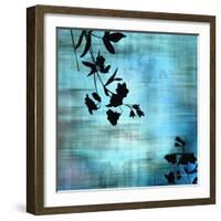 Aqua Floral II-James Burghardt-Framed Art Print