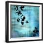 Aqua Floral II-James Burghardt-Framed Art Print