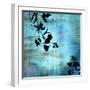 Aqua Floral II-James Burghardt-Framed Art Print