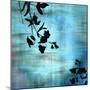 Aqua Floral II-James Burghardt-Mounted Art Print