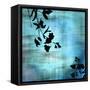 Aqua Floral II-James Burghardt-Framed Stretched Canvas