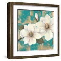 Aqua Floral II-Tc Chiu-Framed Art Print