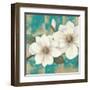 Aqua Floral II-Tc Chiu-Framed Art Print