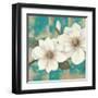 Aqua Floral II-Tc Chiu-Framed Art Print