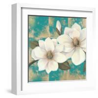 Aqua Floral II-Tc Chiu-Framed Art Print