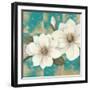 Aqua Floral II-Tc Chiu-Framed Art Print