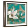 Aqua Floral II-TC Chiu-Framed Art Print