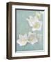 Aqua Floral IV-Amy Melious-Framed Art Print