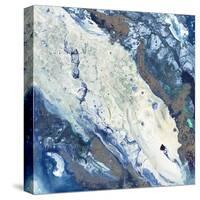 Aqua Flow I-Rikki Drotar-Stretched Canvas