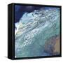 Aqua Flow IV-Rikki Drotar-Framed Stretched Canvas