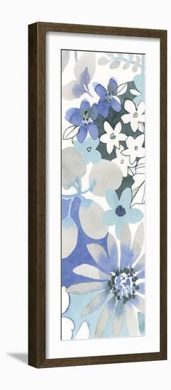 Aqua Flowers - Panel-Sandra Jacobs-Framed Art Print