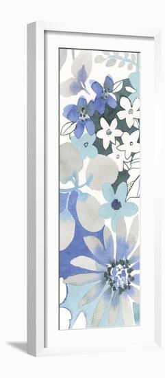 Aqua Flowers - Panel-Sandra Jacobs-Framed Art Print