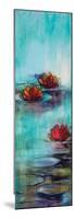 Aqua Lotus II-Karen Lorena Parker-Mounted Premium Giclee Print