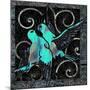 Aqua Lovebirds-Mindy Sommers-Mounted Giclee Print
