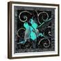 Aqua Lovebirds-Mindy Sommers-Framed Giclee Print