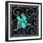 Aqua Lovebirds-Mindy Sommers-Framed Giclee Print