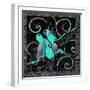 Aqua Lovebirds-Mindy Sommers-Framed Giclee Print