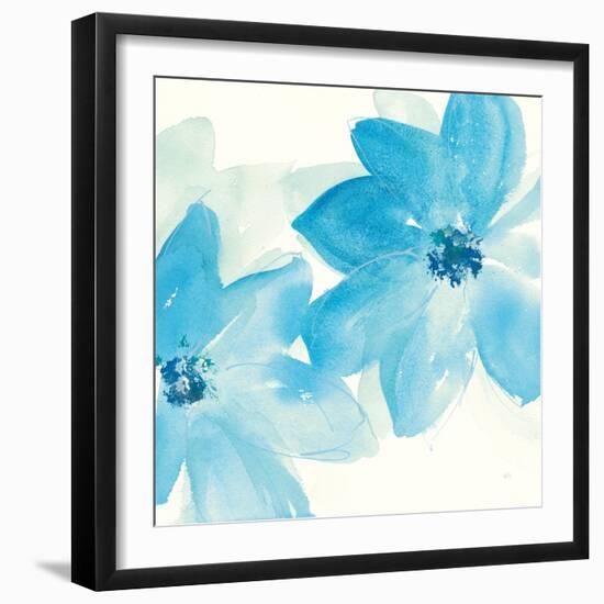 Aqua Mint Clematis II-Chris Paschke-Framed Art Print