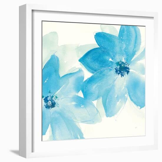 Aqua Mint Clematis II-Chris Paschke-Framed Art Print