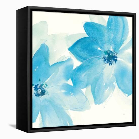 Aqua Mint Clematis II-Chris Paschke-Framed Stretched Canvas