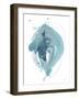 Aqua Orbit I-null-Framed Art Print