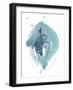 Aqua Orbit I-null-Framed Art Print