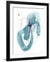 Aqua Orbit III-null-Framed Art Print