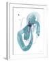 Aqua Orbit III-null-Framed Art Print