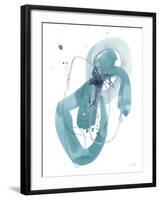 Aqua Orbit III-null-Framed Art Print