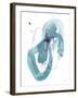 Aqua Orbit III-null-Framed Art Print