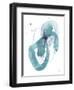 Aqua Orbit III-null-Framed Art Print