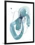 Aqua Orbit III-null-Framed Art Print