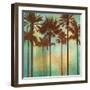 Aqua Palms II-John Seba-Framed Art Print