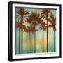 Aqua Palms II-John Seba-Framed Art Print