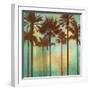 Aqua Palms II-John Seba-Framed Art Print