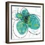 Aqua Petals-Jan Weiss-Framed Art Print