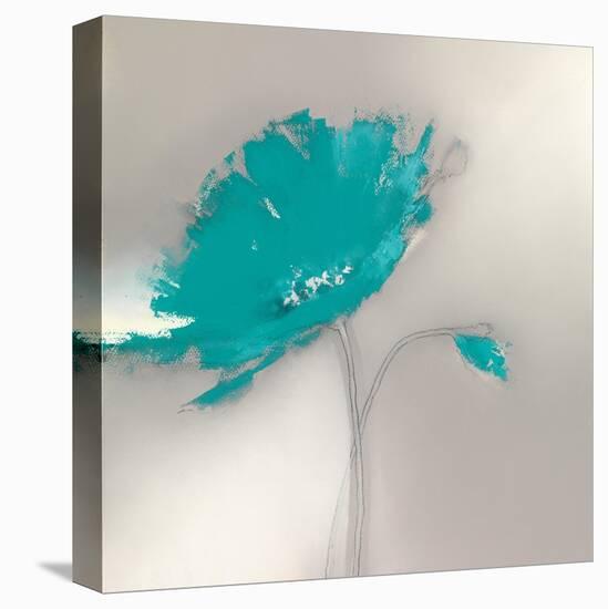 Aqua Platinum Petals I-J.P. Prior-Stretched Canvas