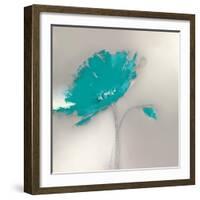 Aqua Platinum Petals I-J.P. Prior-Framed Art Print