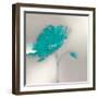 Aqua Platinum Petals I-J.P. Prior-Framed Art Print