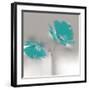 Aqua Platinum Petals II-J^P^ Prior-Framed Art Print