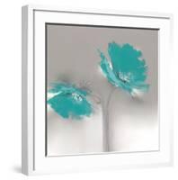 Aqua Platinum Petals II-J^P^ Prior-Framed Art Print