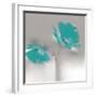 Aqua Platinum Petals II-J^P^ Prior-Framed Art Print