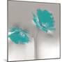 Aqua Platinum Petals II-J^P^ Prior-Mounted Art Print